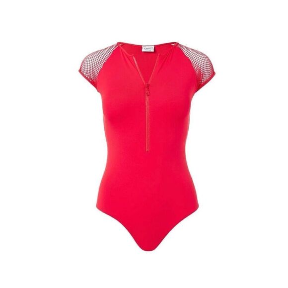 Melissa Odabash Honolua Sports‎ Zip-Up Swimsuit Red Size 4 - Picture 3 of 12
